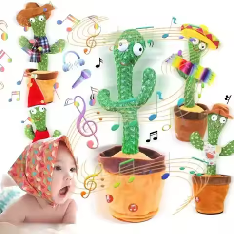 Talking, Recording ,Dancing Cactus Toys, Children's Electronic Plush Cactus Toys, 120 Songs, Childre