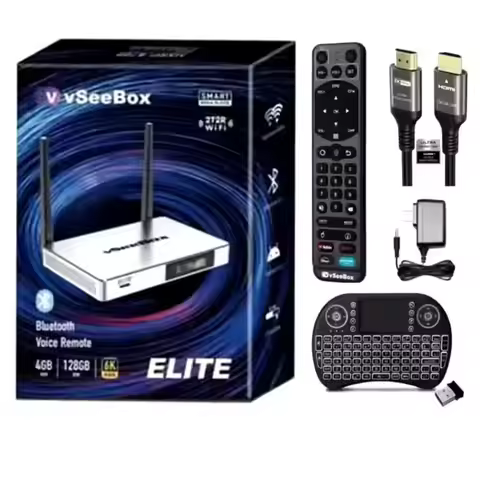 Newly-Out VSeeBox Elite 2024 Android 10 TV Box 4GB RAM 128GB ROM,8K Ultra HD High Speed ,Upgraded Vo