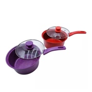 MJ - MILK POT RANDOM COLOR MILK POT - NON-STICK MILK POT - ENAMEL BOILED MPASI POT 16CM & 18CM GLASS