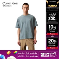 CALVIN KLEIN เสื้อยืดคอกลมแขนสั้นผู้ชาย Archive Logo ทรง Relaxed รุ่น 40HM229 CKM - สี Blue Gray