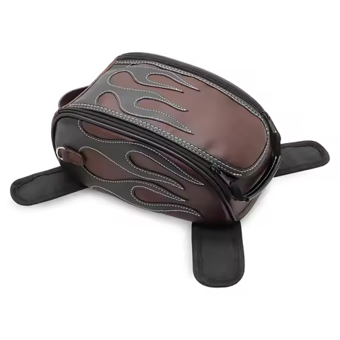 Universal Motorcycle Oil Fuel Tank Bag Magnetic Travel Riding Storage Bag Old School Bobber Touring 
