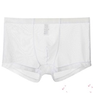AULORA3N Men's Underwear,  Briefs Lingerie Intimates Transparent Boxers, Fashion Low-waist Bulge Ice