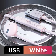 3M Dài USB Có Dây Tai Nghe Trong Tai Tai Nghe Với Mic USB-A Cáp Tai Nghe Tai Nghe Tai Nghe Chơi Game