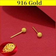Earing Korean Style 916 Gold Earring Pawnable Jewellery Earing Set for Girls Earring for Women Buy 1 Take 1 Gold 916 Original Singapore Pure 24k Fashion Transport Accessories
