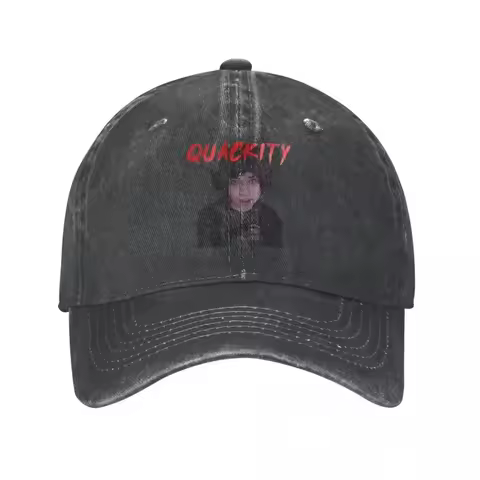 Quackity Qsmp Dark Baseball Cap Classic Distressed Washed Sun Cap Men Women Outdoor Summer Adjustabl