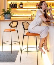 22 bar Chair 北歐吧檯椅籐編高腳 酒吧櫈 designer high stool breathable