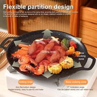 [Prs] Non-Sti Grill Pan For Induction Cooker - 28cm/32cm/34cm/38cm BBQ Plate [DDD]