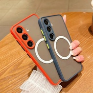 Matte Translucent Magnetic Case For Samsung Galaxy F17 F07 F55 F15 C55 F42 F12 F05 Casing Wireless C