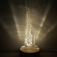 WD 原木夜燈 - 薩克斯風    管樂 / 音樂 / 夜燈 / MUSIC