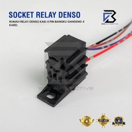 Denso Relay Cable Socket Relay Cable Socket/ Denso Relay Housing/ 4 Pin Legs 4 Cables Relay 4 Pin
