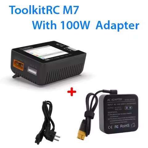 ToolkitRC M7 Servo Tester Tool 200w 10A r And 100W Adapter DC Output 1-6s Multi-function Smart Balan