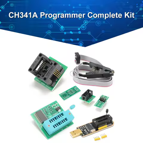 EEPROM Flash BIOS USB Programmer Module With Status Indicator Light CH341 Programmer Complete Kit fo