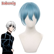▷Bubuwig Synthetic Hair Yo Hiori Cosplay Wigs Anime BLUE LOCK Yo Hiori 30cm Short Light Blue Meb288