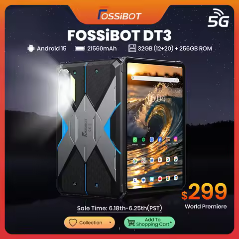 [World Premiere] FOSSiBOT DT3 Rugged Tablet 5G MTK7300,32G(12+20)+256G ROM,Android 15 21560mAh Batte