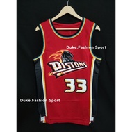 Embroidery 99/00 Detroit Pistons #33 Grant Hill Jersey Basketball Jersey