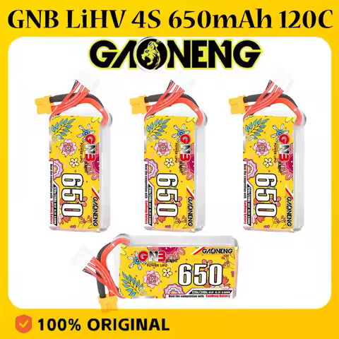 GNB 4S 650mAh 120C/240C 15.2V HV Lipo Battery XT30 Plug for FPV Cinewhoop Helicopter Airplane Freest