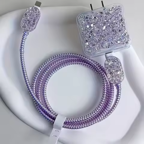 18W/20W Glitter IPhone Charger Protection Set Suitable for IPhone 12/15 Charging Protection