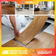 VODELL DIY Vinyl Flooring 1.8mm Thick Self Adhesive Self Stick Wood Feel Flooring 1.5sqf/pcs Tampal Vinyl Flooring