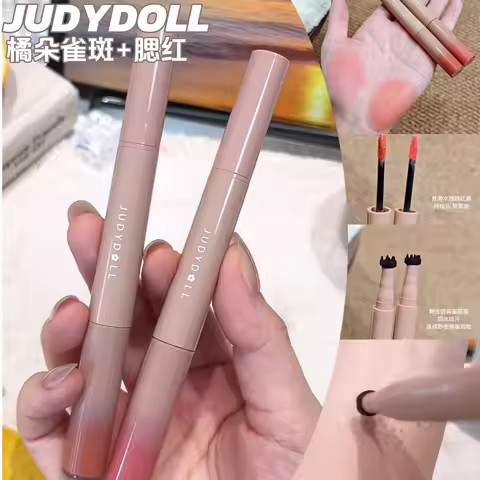 Judydoll 2 In 1 Dual Tip Freckle & Mole Dot Pen Lightweight Liquid Blush Natural Long Lasting Face C