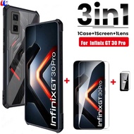 เคสอะคริลิคใสแบบ3-IN-1สำหรับกล้อง Infinix GT 30 Pro แก้วป้องกัน InfinixGT30Pro GT30Pro 30Pro 5G เคสก
