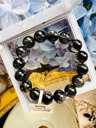 收藏煙花黑髮晶12-13mm45.73g水晶避邪防小人神器排除負能量