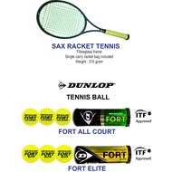 SAX RACKET TENNIS TENNIS BALL DUNLOP ITF APPROVED RACKET BAG [READY STOCK]