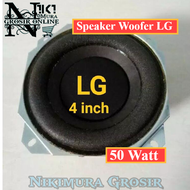 Speaker Woofer LG 4 inch 50 Watt Subwoofer Low Bass 50W 4 - 8Ohm Magnet Besar High quality Baut Tekuk