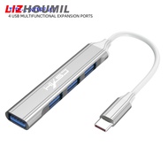 LIZHOUMIL USB C Hub 1 x 3.0 Hub 3 x 2.0 Hub USB Splitter Slim Mini Data Adapter For PC Laptop PS4 Mo