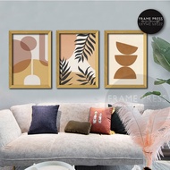 3 pcs set - Scandinavian Nordic Abstract 4 - WALL DECOR FRAME - HOME DECOR