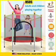 **READY STOCK**Trampoline Kids Baby Safety Jumper Indoor Playground with Guardrail Kid Fitness Adult Gym Sport &amp; Workout