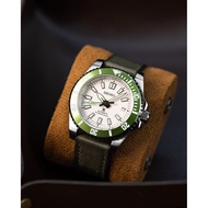 Seiko Mods The Forester | Submariner Watch 40mm Neon Green White Birch | Premium Custom