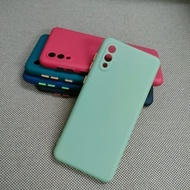 case oppo realme c3 c11 c11 2021 c12 macaron button warna+tali pendek - biru realme c12