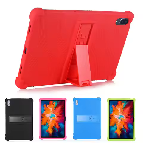 Silicon Cover with Kickstand For Lenovo Tab P11 Plus 5G Case TB-J616F J607Z J606F/L Shockproof Funda