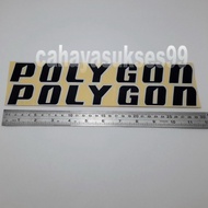 Sticker Sepeda POLYGON Hitam 30cm Stiker Sepeda Lipat Paket 1set 2pcs