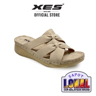 XES BSLCYS530 Ladies Plat Slide Wedge Sandals ( Beige / Khaki )