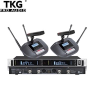 TKG TURE DIVERSITY 640-690MHz UR-3500M desk dual channel uhf wireless conference microphone system for meeting