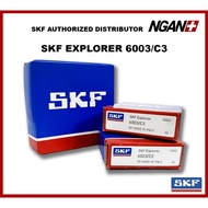 SKF 6003 C3, 2Z/C3 Deep Groove Ball Bearing (17MM X 35MM X 10MM)