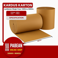 Karton Single Face 160x100 cm | Lembaran Kardus Pelindung Packing
