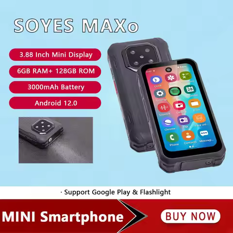 SOYES MAXo Rugged Mini Smartphone Android 12 3.88 Inch 6GB+128GB Dual Cards 4G Small Mobile Phones 3