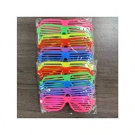6-12pcs/Set Colorful 80s & 90s Party Fashion Eyeglasses Frames - Plastic Lightweight Frameless Glass
