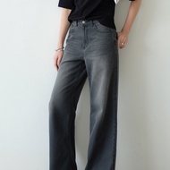 GREYSCALE JE17/JE18 - Vintage-Wash Baggy Jeans - 2 colors (หากชอบแบบเอวต่ำ บวกเพิ่ม 1-2 ไซส์นะคะ)