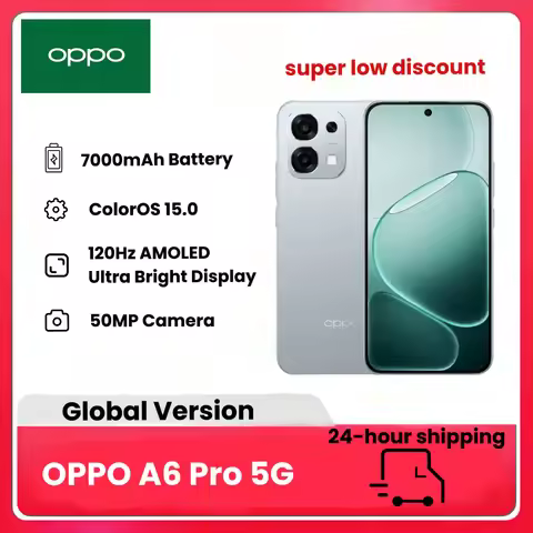 OPPO A6 Pro 5G - Free Smartphone with AI, 8GB RAM+256GB, 6500 mAh Battery, 80W Fast Charging, 120Hz 