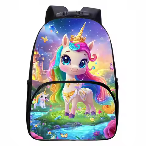 Unicorn Unicorn Primary and Secondary School Student Backpack Men's and Women's Fashion Backpack