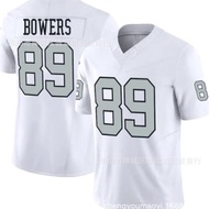 Same Day DeliveryRugby Jersey Jersey Raiders 89 White Silver Letter Brock Bowers Jersey