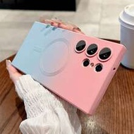 เคสโทรศัพท์ป้องกันรอยขีดข่วนแบบไร้สายแม่เหล็กสีไล่ระดับป้องกันการกระแทก, เข้ากันได้กับ Samsung Galax