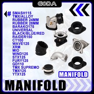 [GODA] MOTORCYCLE MANIFOLD FOR RUBBER 24MM/28MM/WAVE125/TMX/RUBBER/RAIDER150/CT100/XRM/MIO/FURY125/S