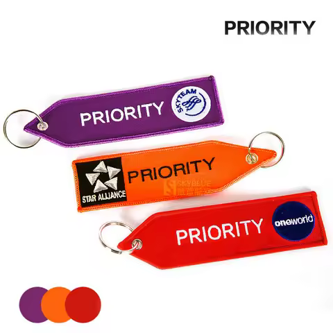 STAR ALLIANCE Priority Logo Key Chain Key Ring Keychains Embroidered Fob Charms Pendant for Flight C