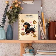 Calendar Planner Notebook 2026-2030 5 Year Dachshund Journal Notebook