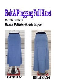 Syakira - Rok A full Karet Pink baby biru jeans Pink hitam dongker pemda aceh pemda-Rok Syakira-Rok