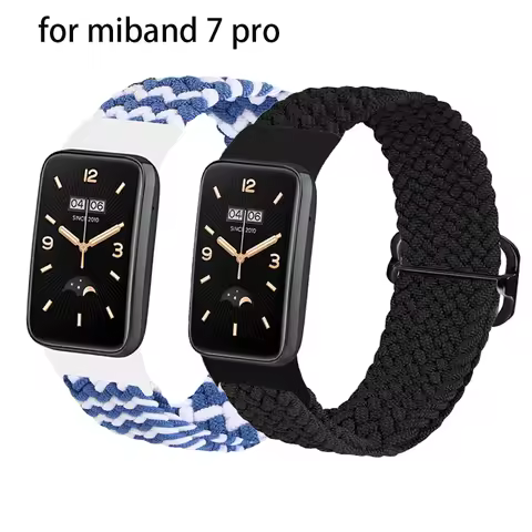 Nylon Strap For Xiaomi Mi Band 7 Pro Elastic adjustable Braided solo loop Bracelet Correa for mi ban